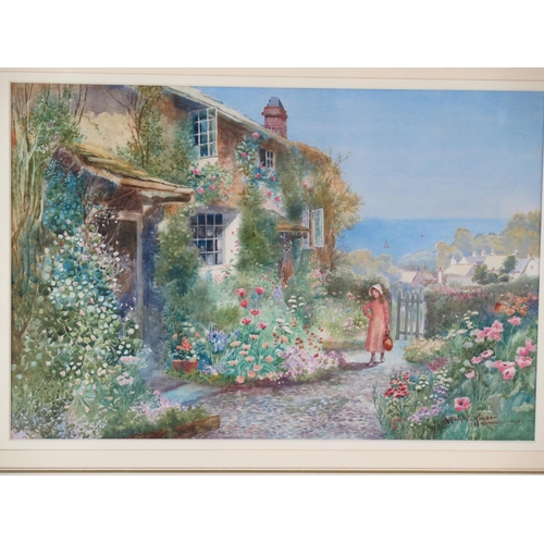 1362 - Arthur Wilkinson, 'A Clovelly Cottage' watercolour, signed and dated 1898, mounted, framed and glaze... 