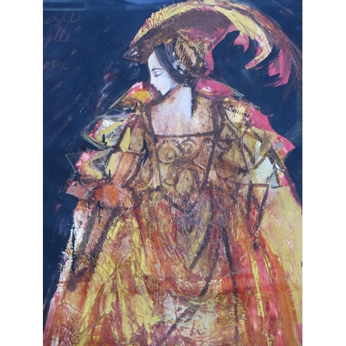 1382 - Peter Farmer, a costume design for Giselle, mixed media, 70 x 50cm for a production performed in Col... 