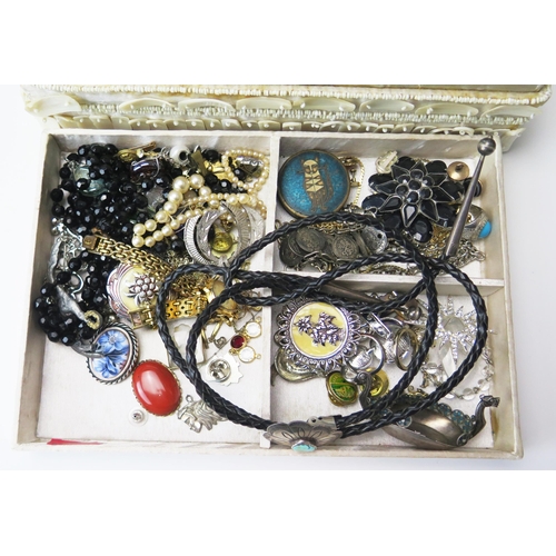 230 - A Box of Costume Jewellery, ladies Rotary wristwatch etc.