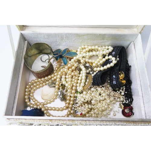 230 - A Box of Costume Jewellery, ladies Rotary wristwatch etc.