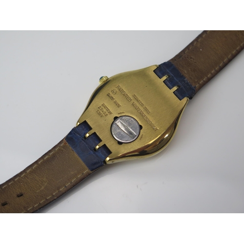 417 - A CAMY Gent's Automatic Wristwatch (running), 1990's Swatch, 9ct gold cased ladies watch (3.2g nett,... 