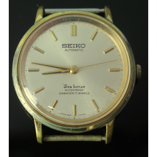 419 - A SEIKO Gent's Sea horse Automatic Wristwatch in a 34mm gold plated case with a 17 jewel movement. R... 