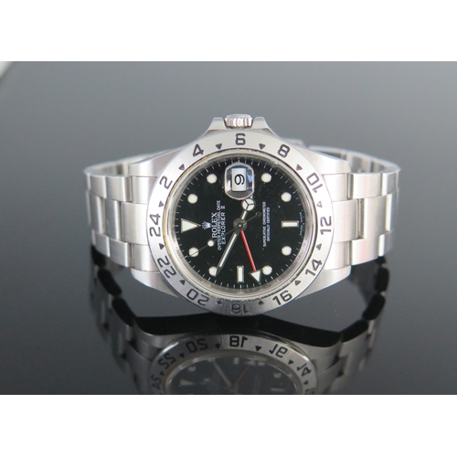 426 - A ROLEX Explorer II Oyster Perpetual Date Stainless Steel Wristwatch. Ref: 16570 with box and papers...