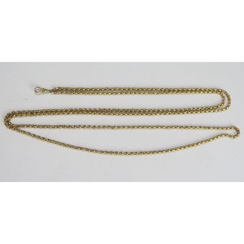 44 - A Victorian 9ct Gold Belcher Guard Chain with spring loaded clasp, 29.5