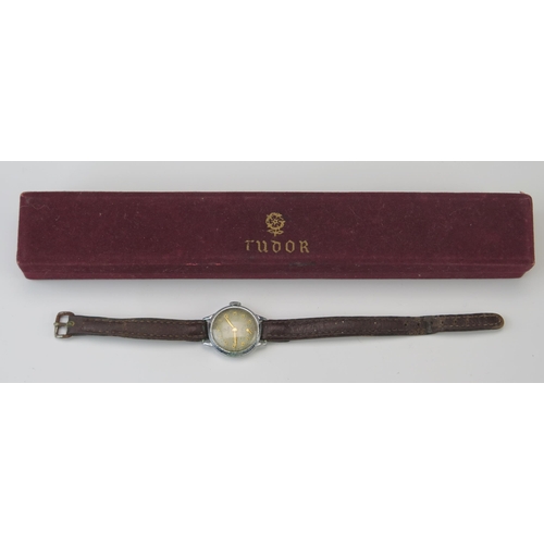 446 - A TUDOR Ladies Stainless Steel Wristwatch, 22mm diam., boxed. Needs attention