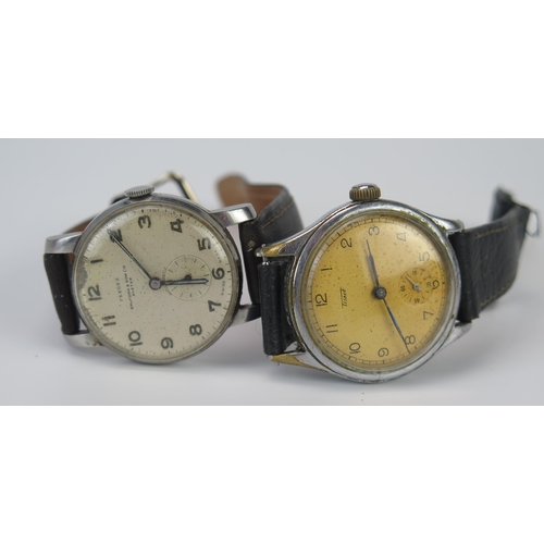 471 - Tissot Gent's Wristwatch (needs attention) and PEREX steel cased wristwatch (running)