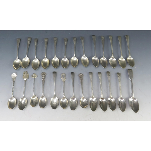 516 - A collection of assorted silver coffee and teaspoons, various makers and dates, total weight of silv... 