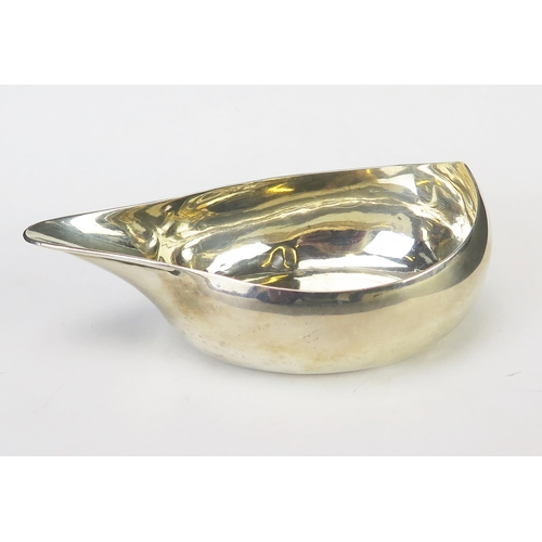 648 - A George III silver pap boat, maker's mark worn, London, 1812, of traditional oval design, with spou... 