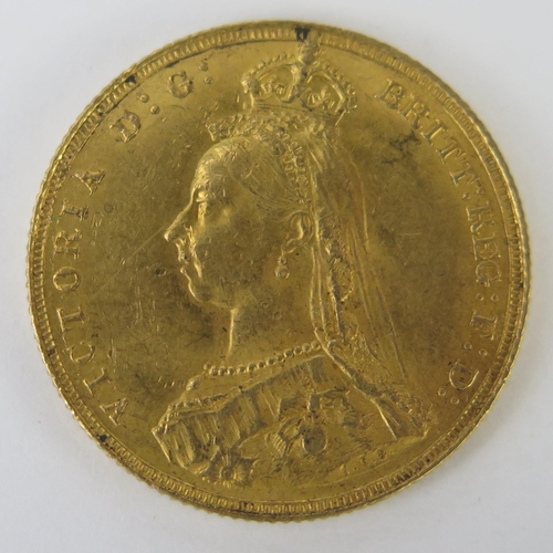 752 - A Victorian Gold Sovereign 1887 Jubilee Head London Mint