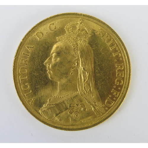 755 - A Victorian Gold £2 1887 Jubilee Head Coin