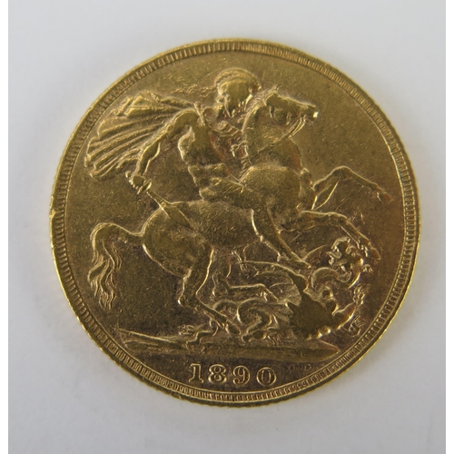 760 - Victorian Gold Sovereign 1890