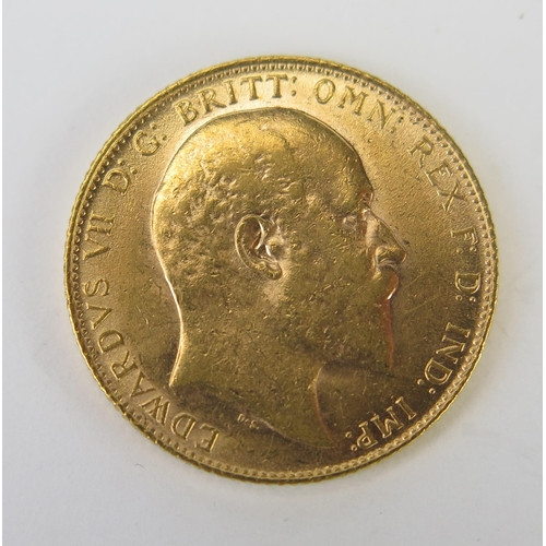 764 - An Edward VII  Gold Sovereign 1909