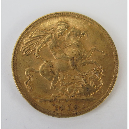 768 - A George V Gold Sovereign 1912