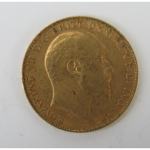 774 - An Edward VII Gold Half Sovereign 1910