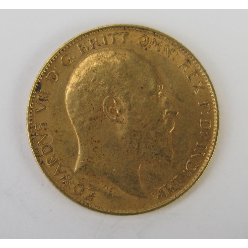 775 - An Edward VII Gold Half Sovereign 1910