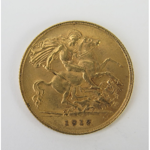 776 - An Edward VII Gold Half Sovereign 1912