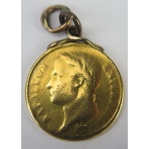 779 - A French 40 Franc Gold Coin 1811, pendant mount