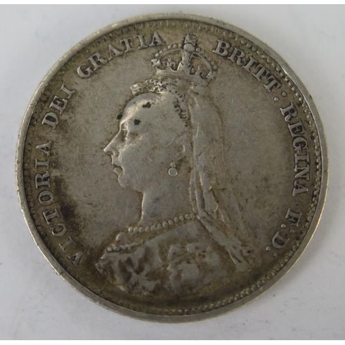 794 - A Victorian Silver Shilling 1887