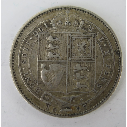 794 - A Victorian Silver Shilling 1887