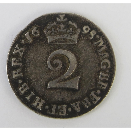 795 - A William III Silver Maundy Twopence 1698