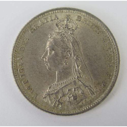 799 - A Victorian Silver Shilling 1887