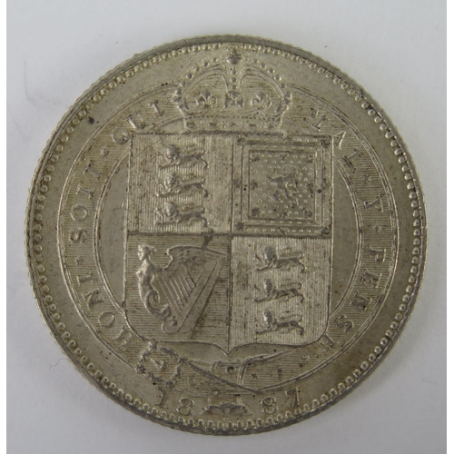 799 - A Victorian Silver Shilling 1887