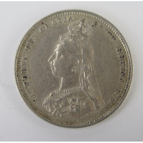 800 - A Victorian Silver Shilling 1887