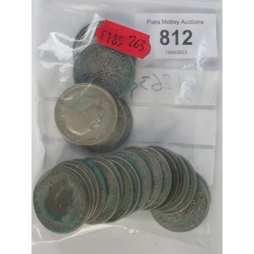 812 - A Collection of .50 Silver Florins, 263g