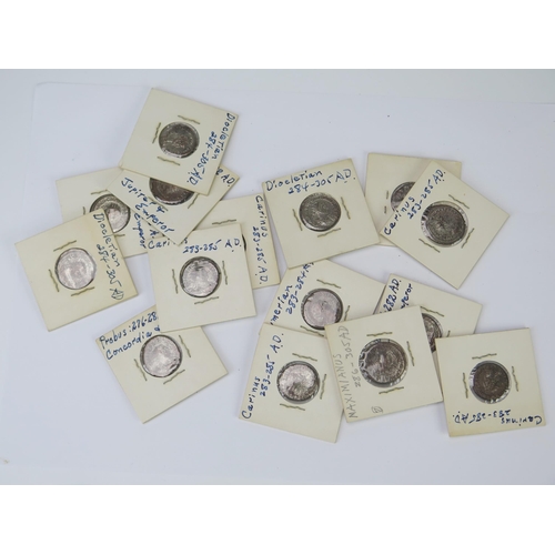 826 - A Collection of Roman Plated Coins including Probus, Carinus, Diocletian and Maximianus