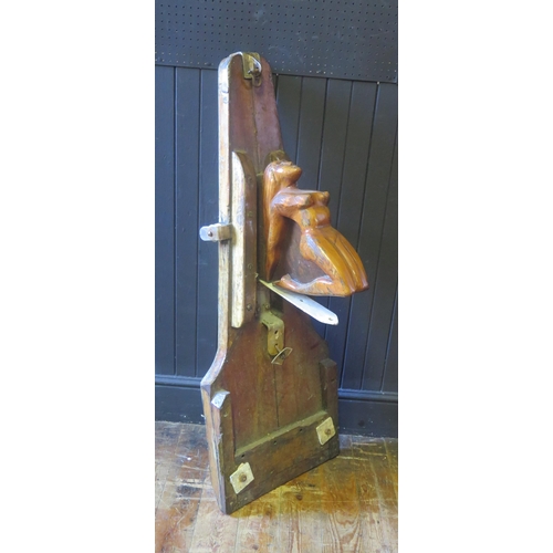 906 - A Ships bowsprit, mounted with a female nude figurehead, overall height 122cm.