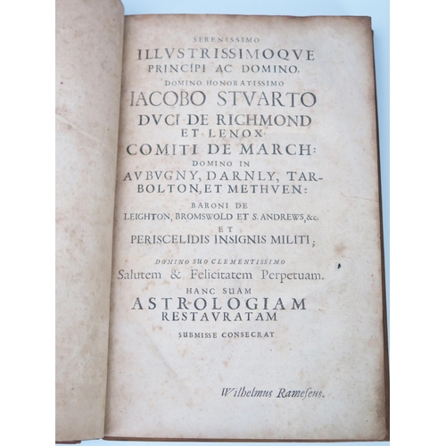 923 - RAMESEY, William - Astrologia Restaurata or Astrologie Restored, being an introduction to the genera... 