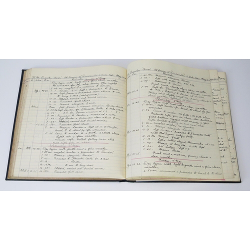 932B - A World War One sea log of Lieutenant George Lee RNR, commencing 1st November 1914 until 13th Octobe... 