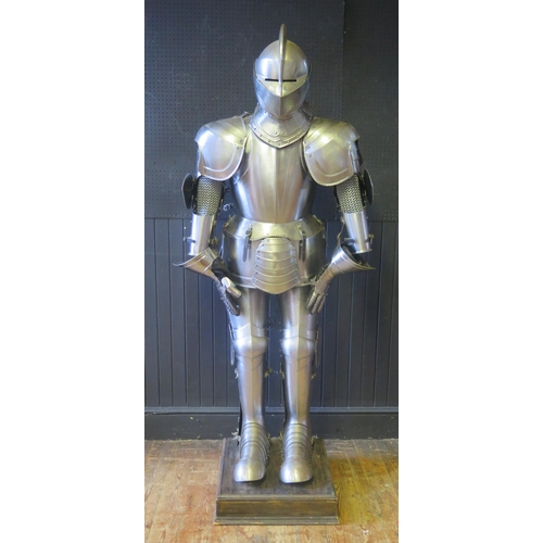 961 - A replica late 15th/early 16th century full size steel suit of English armour, fully articulated and... 