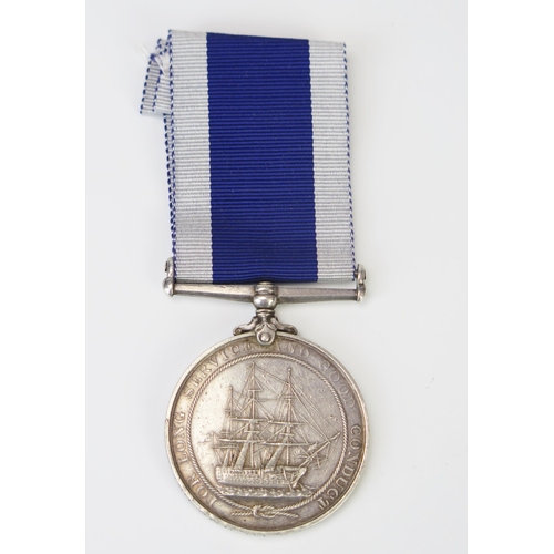 973 - A George V Naval Long Service and Good Conduct Medal to 194705 W.H. Boasden. PO. HMS Defiance.