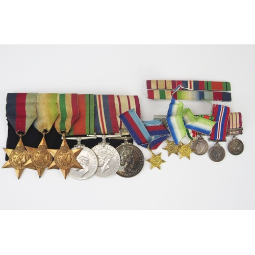 985 - A World War II group of six medals, to S. LT. F. Hobson. R.N: includes, 1939-45 Star, Atlantic Star,... 