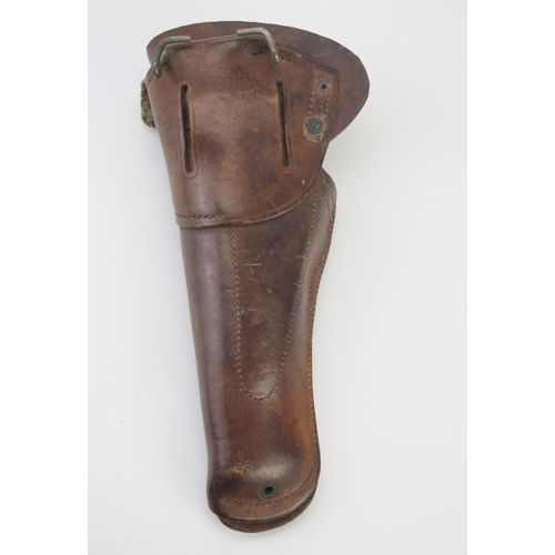 997 - An American World War One period Perkins Cambell stitched leather holster, stamped Perkins Cambell, ... 