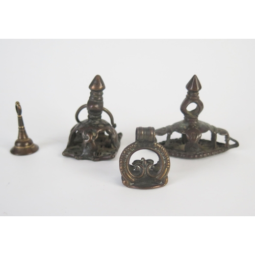 842 - Four various bronze seals,