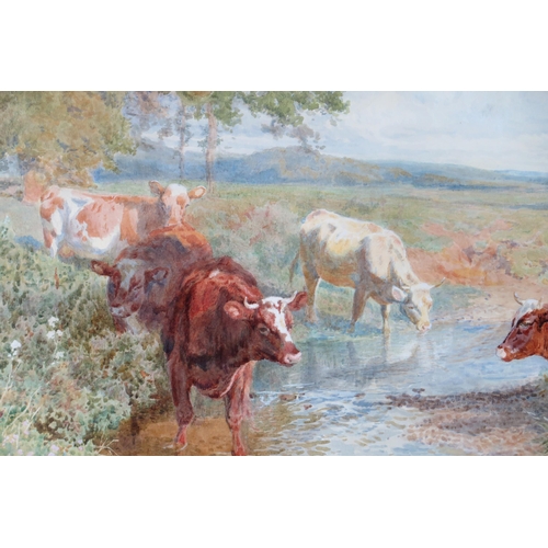 1410 - Charles Collins, R.B.A. (1851-1921), The Shaded Stream, watercolour, 76x59cm including glazed frame.... 