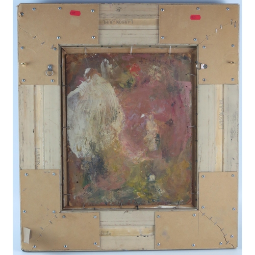 1392 - Clifford Fishwick (1923-1997)
Abstract, oil on board, signed to the reverse, 36 x 29cm