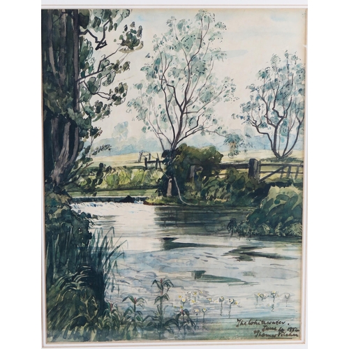 1401 - Thomas Vilsham, The White Water, watercolour, signed and dated 1954, F & G, 30x 24cm