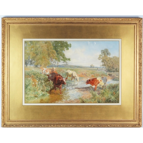 1410 - Charles Collins, R.B.A. (1851-1921), The Shaded Stream, watercolour, 76x59cm including glazed frame.... 