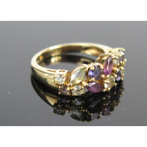 171 - A 9ct Gold Multistone Ring, size J.75, 3.3g