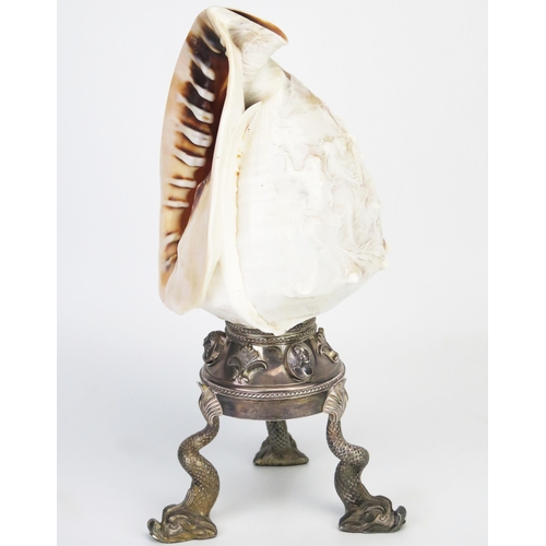 771 - A Silver Mounted Carved Shell Cameo Lamp_  Guido Reni, 'Aurora's Chariot' Lamp, carved conch shell i... 