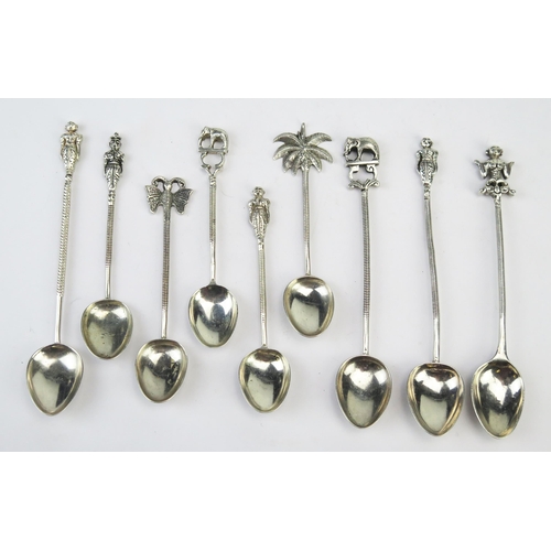 784 - A collection of Indian silver coffee spoons, 85gms, 2.74ozs.