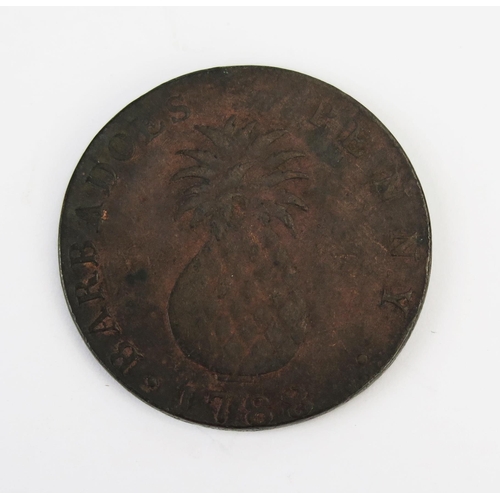 809 - Barbados 1788 penny token.