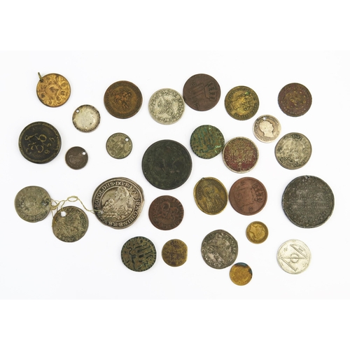 829 - Interesting mixed bag of coins and tokens.