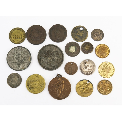 831 - Interesting mixed bag of coins and tokens.