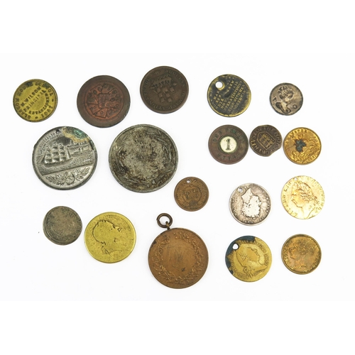 831 - Interesting mixed bag of coins and tokens.