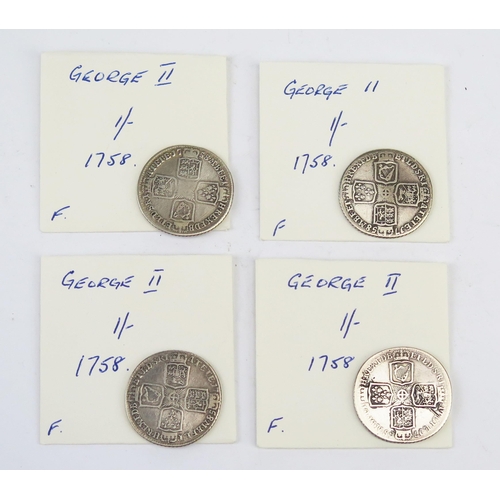 843 - Four x 1758 shillings.