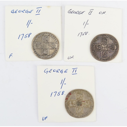 844 - Three x 1758 shillings.